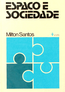 Capa do livro "Espaço e sociedade" do geógrafo Milton Santos;