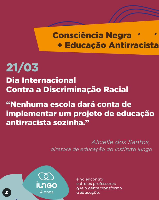 print IG ed antirracista dia contra a discriminação racial