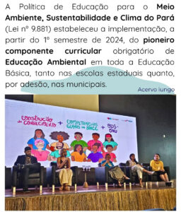 educação ambiental e ribeirinha no Pará protagonismo estudantil educação climática COP 30