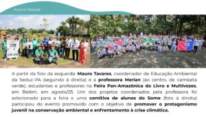 educação ambiental e ribeirinha no Pará professora Merian Nascimento protagonismo estudantil educação climática COP 30