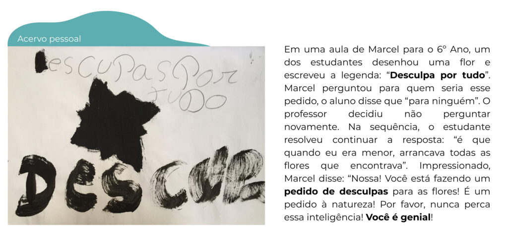 Imagem de um desenho de um ex-estudante do Marcel.